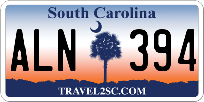 SC license plate ALN394
