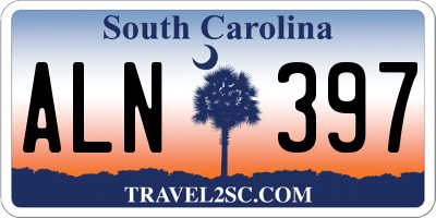 SC license plate ALN397
