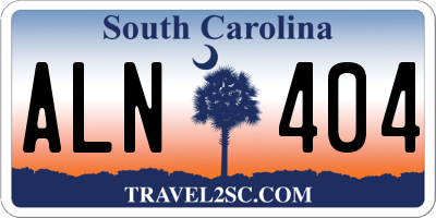 SC license plate ALN404