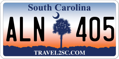 SC license plate ALN405