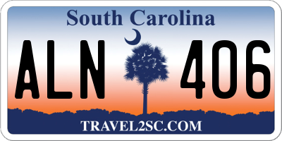 SC license plate ALN406