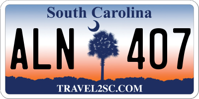SC license plate ALN407