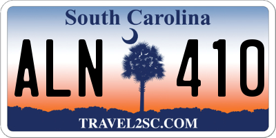 SC license plate ALN410