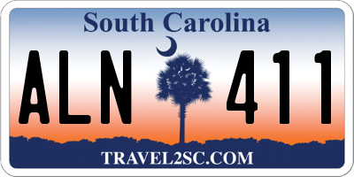 SC license plate ALN411