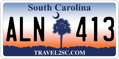 SC license plate ALN413