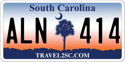 SC license plate ALN414