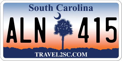 SC license plate ALN415