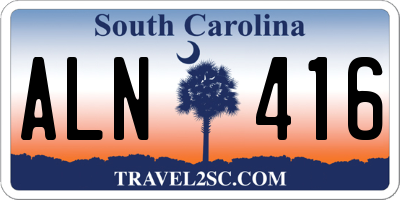 SC license plate ALN416