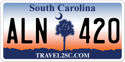 SC license plate ALN420