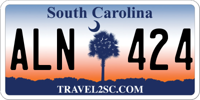 SC license plate ALN424