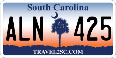 SC license plate ALN425