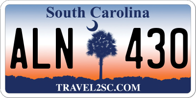 SC license plate ALN430