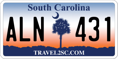 SC license plate ALN431