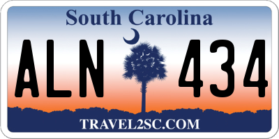 SC license plate ALN434