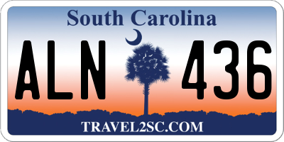 SC license plate ALN436