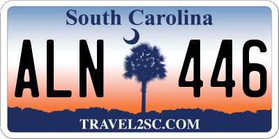 SC license plate ALN446