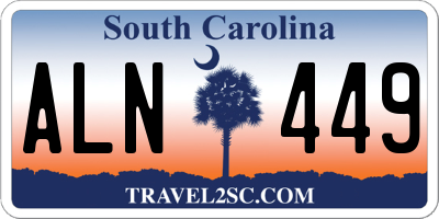SC license plate ALN449