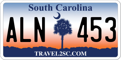 SC license plate ALN453