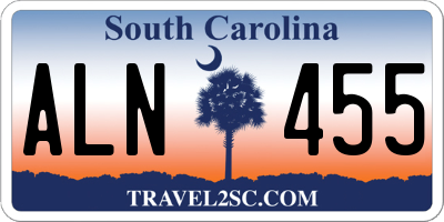 SC license plate ALN455