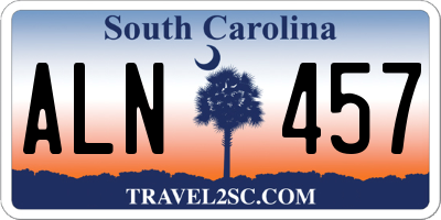 SC license plate ALN457