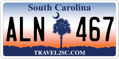 SC license plate ALN467