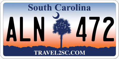SC license plate ALN472