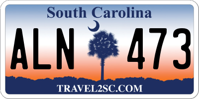 SC license plate ALN473