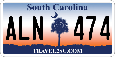 SC license plate ALN474