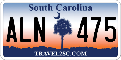SC license plate ALN475