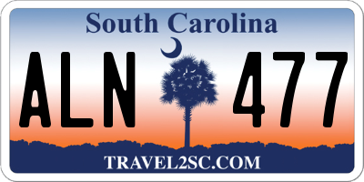 SC license plate ALN477
