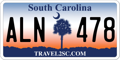 SC license plate ALN478