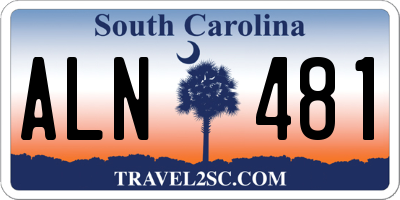 SC license plate ALN481