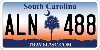 SC license plate ALN488