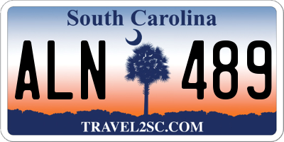 SC license plate ALN489