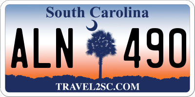 SC license plate ALN490