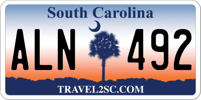 SC license plate ALN492
