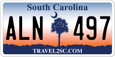 SC license plate ALN497