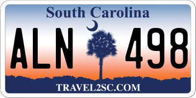 SC license plate ALN498