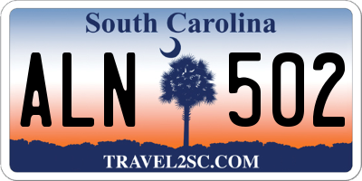 SC license plate ALN502
