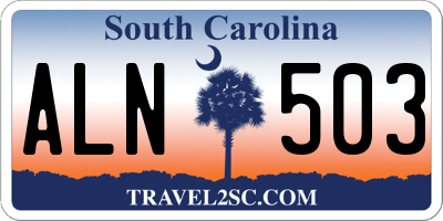 SC license plate ALN503