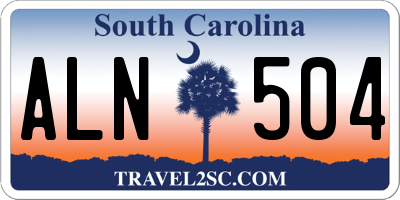 SC license plate ALN504
