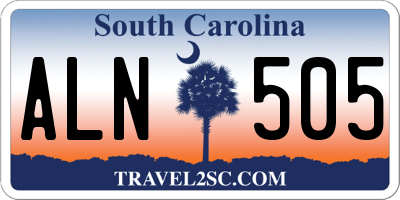 SC license plate ALN505