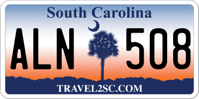 SC license plate ALN508