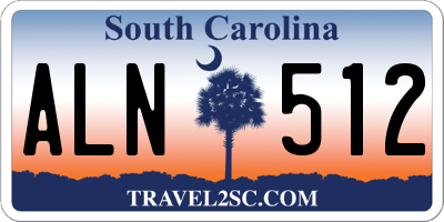SC license plate ALN512