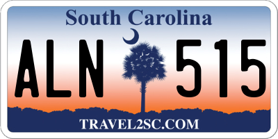 SC license plate ALN515