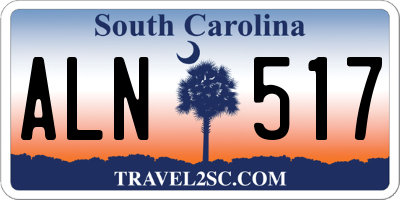 SC license plate ALN517