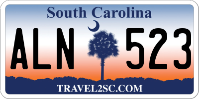 SC license plate ALN523