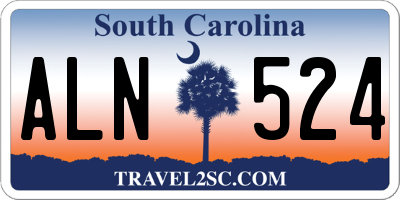 SC license plate ALN524