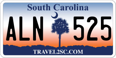 SC license plate ALN525