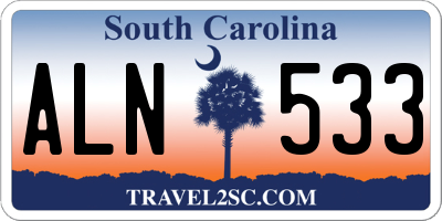 SC license plate ALN533